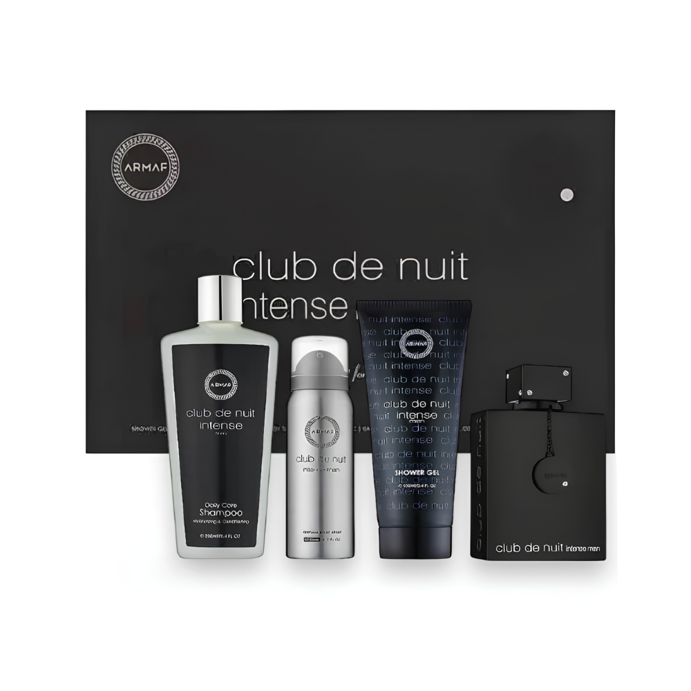 Armaf Club de Nuit Intense Gift Set EDT, Body Spray, Shower Gel and Shampoo with Conditioner