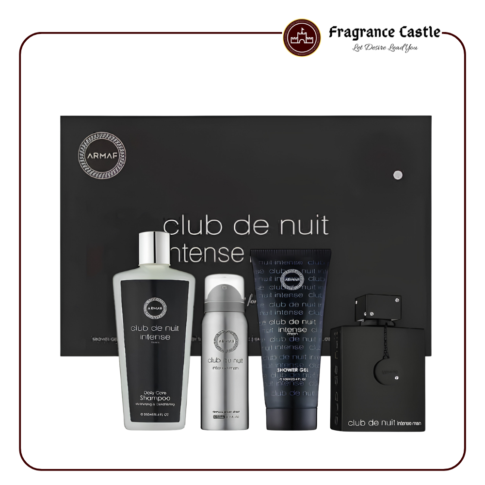 Armaf Club de Nuit Intense Gift Set EDT, Body Spray, Shower Gel and Shampoo with Conditioner