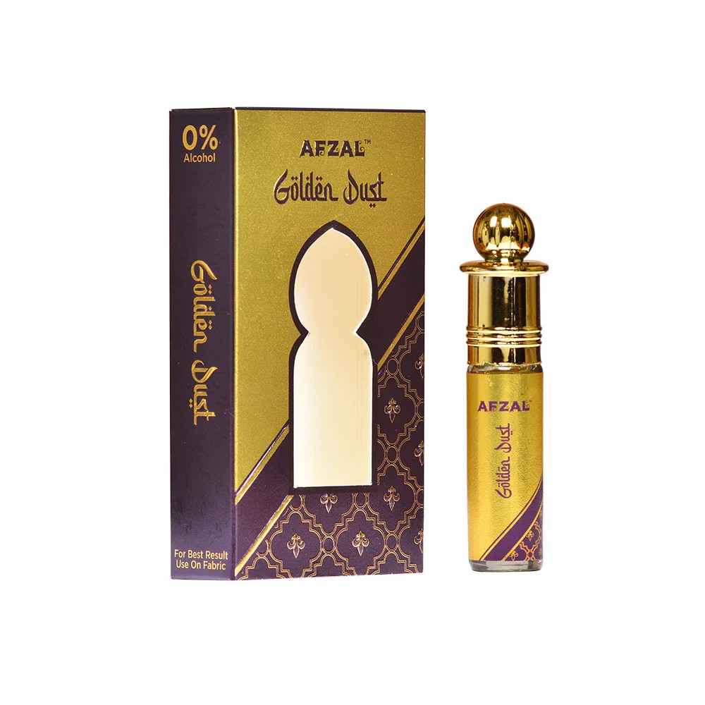 AFZAL ROLL0N SET OF 5 GOLDEN DUST, MUSK DHIRAM, MIDNIGHT, BLUE WAVE