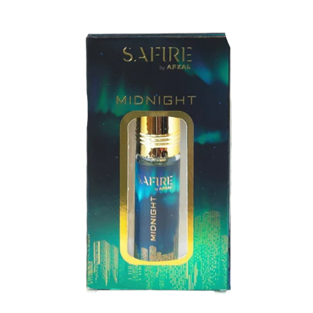 AFZAL ROLL-0N SET OF 5: GOLDEN DUST, MUSK DHIRAM, MIDNIGHT, BLUE WAVE, PARALLEL