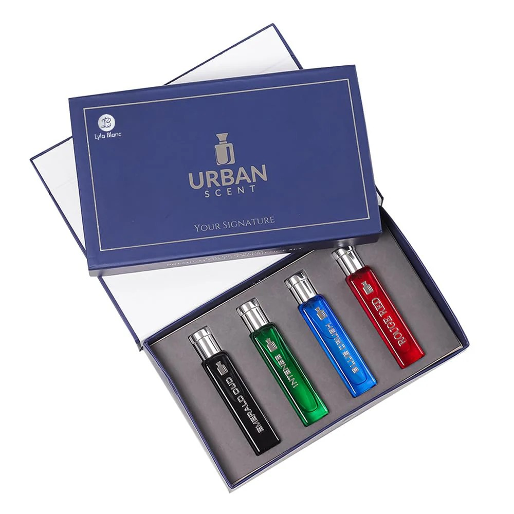 Lyla Blanc Urban Luxury Perfume Gift Set for Men - 4 in 1.