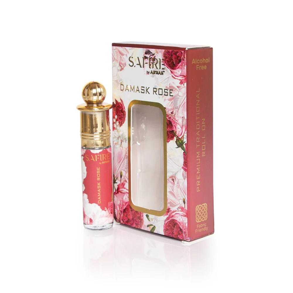 AFZAL ROLL-0N SET OF 5: MUKHALAAT BADAR, WHITE OUDH, DIVINE, DAMSK ROSE, JASMINE SAMBAC, PACIFIC