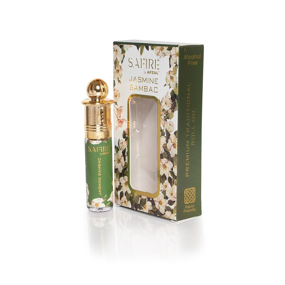 AFZAL ROLL-0N SET OF 5: MUKHALAAT BADAR, WHITE OUDH, DIVINE, DAMSK ROSE, JASMINE SAMBAC, PACIFIC