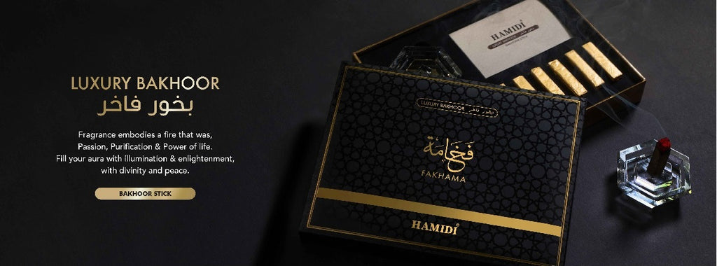 Hamidi Bakhoor Fakhama Oud Incense Sticks 10 Pieces with Crystal Base, view 2