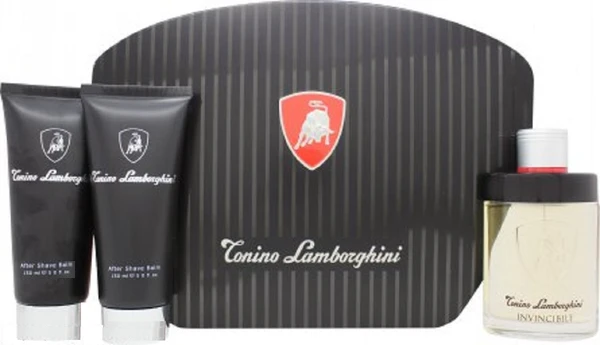 Lamborghini Invincibile Gift Set 125ml EDT + 2 x 150ml Aftershave Balm