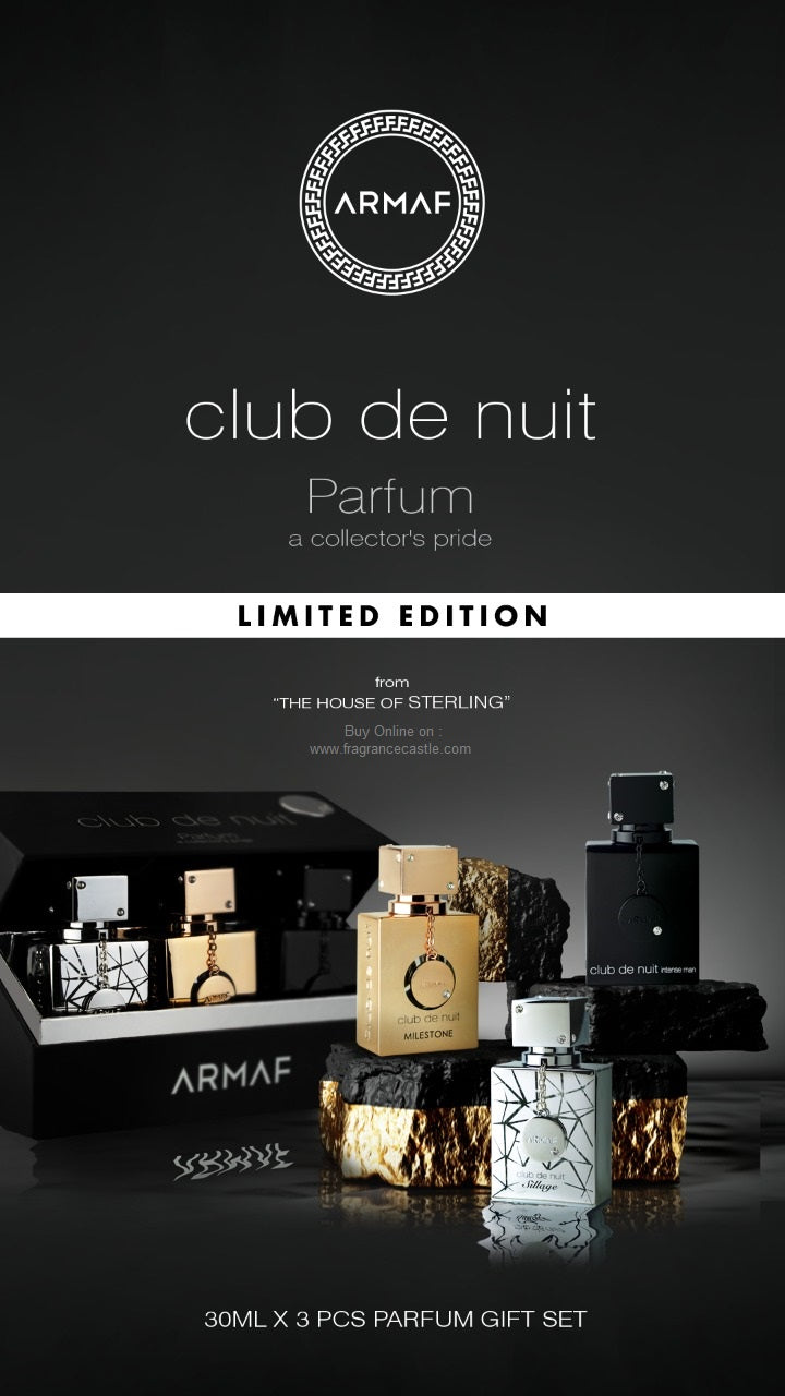 CLUB DE NUIT PARFUM: A COLLECTOR’S PRIDE - LIMITED EDITION - 30ML X 3PCS - NEW STOCK