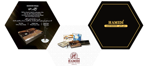 Armaf-HAMIDI LUXURY SPICE & MUSK BAKHOOR MOOD OUD STICKS- 10 pc with Crystal Base
